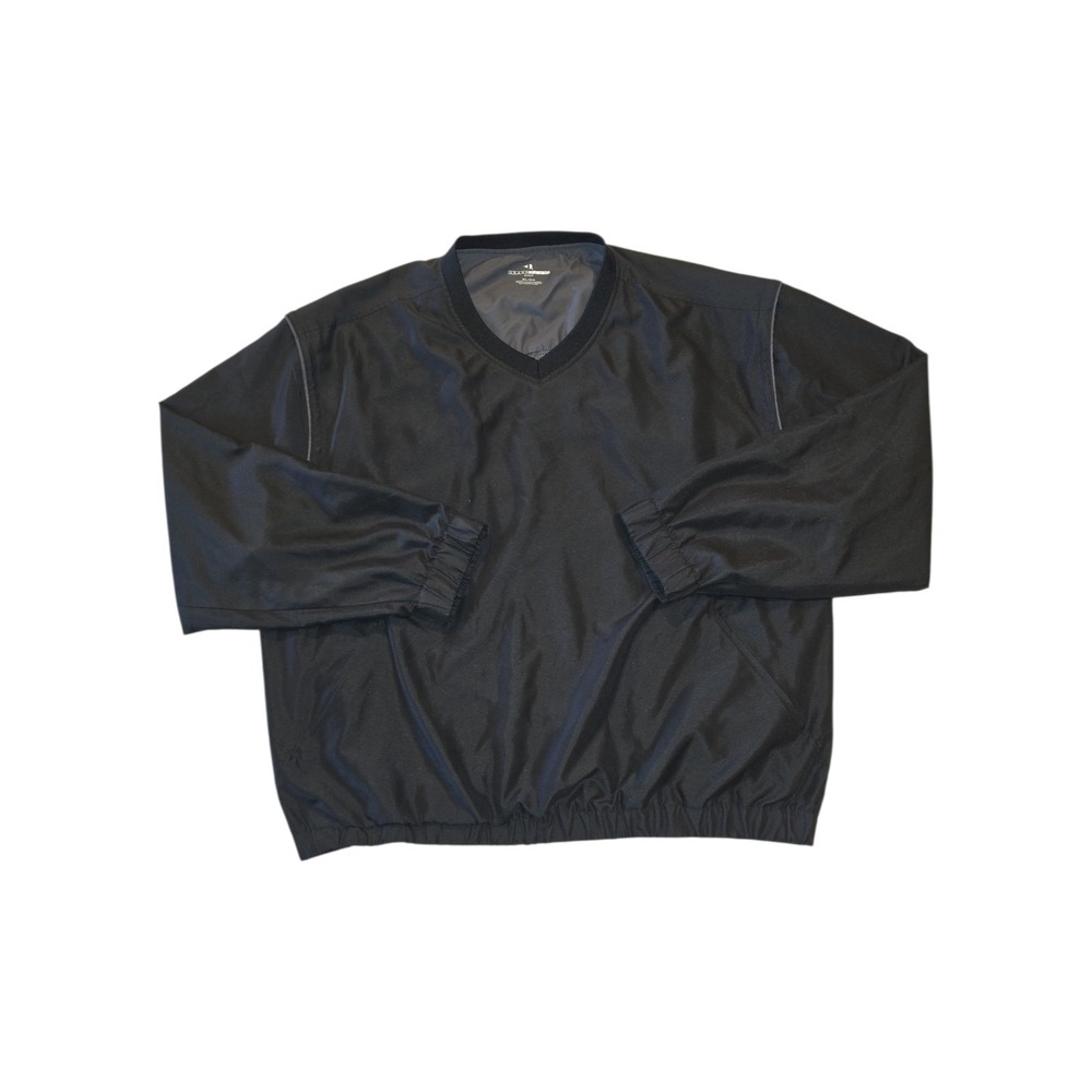 Grand Slam Golf Pullover Windbreaker Mens XL Black V Neck Athletic Lightweight